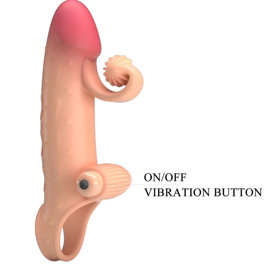 ROMANCE - VIBRATING PENIS SLEEVE NATURAL - My naughty haven #