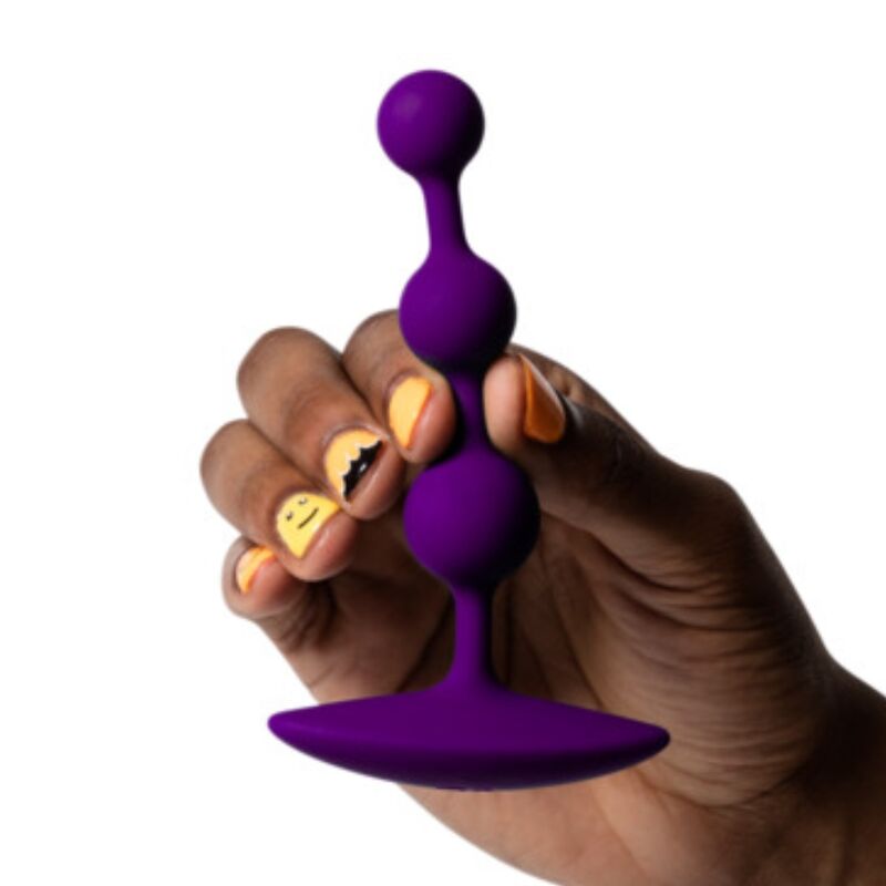 ROMP - AMP PURPLE FLEXIBLE SILICONE ANAL BEADS 12.5 CM PURPLE - My naughty haven #