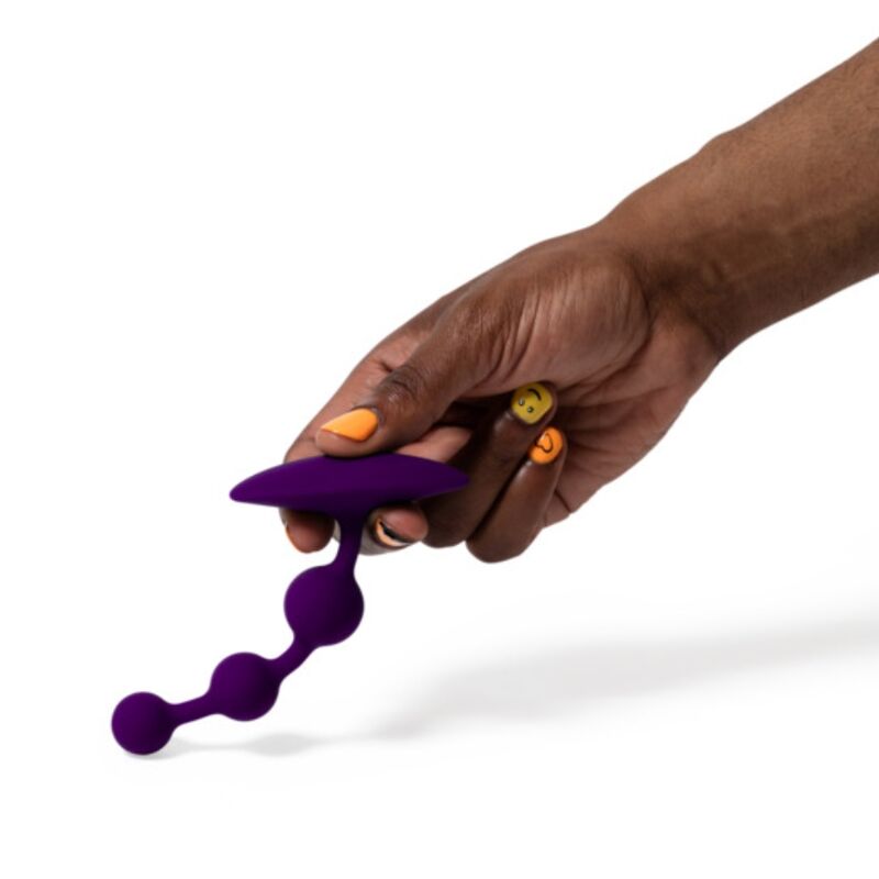 ROMP - AMP PURPLE FLEXIBLE SILICONE ANAL BEADS 12.5 CM PURPLE - My naughty haven #