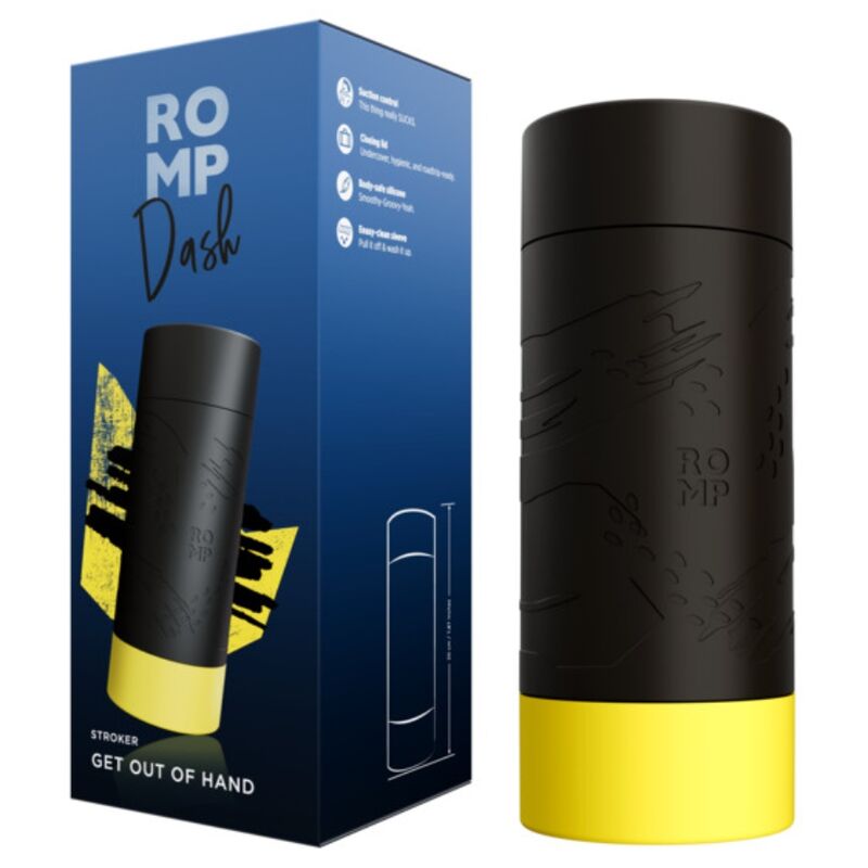 ROMP - DASH MALE MASTURBATOR WITH SUCTION CONTROL 20 CM - My naughty haven #