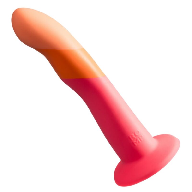 ROMP - DIZI SILICONE DILDO WITH SUCTION CUP TRICOLOR 18 CM - My naughty haven #