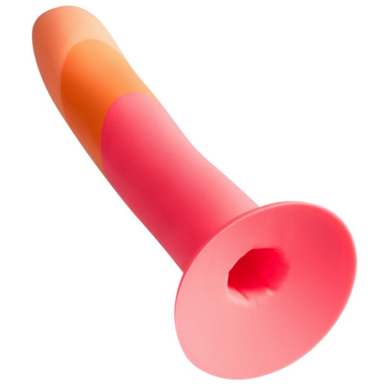 ROMP - DIZI SILICONE DILDO WITH SUCTION CUP TRICOLOR 18 CM - My naughty haven #