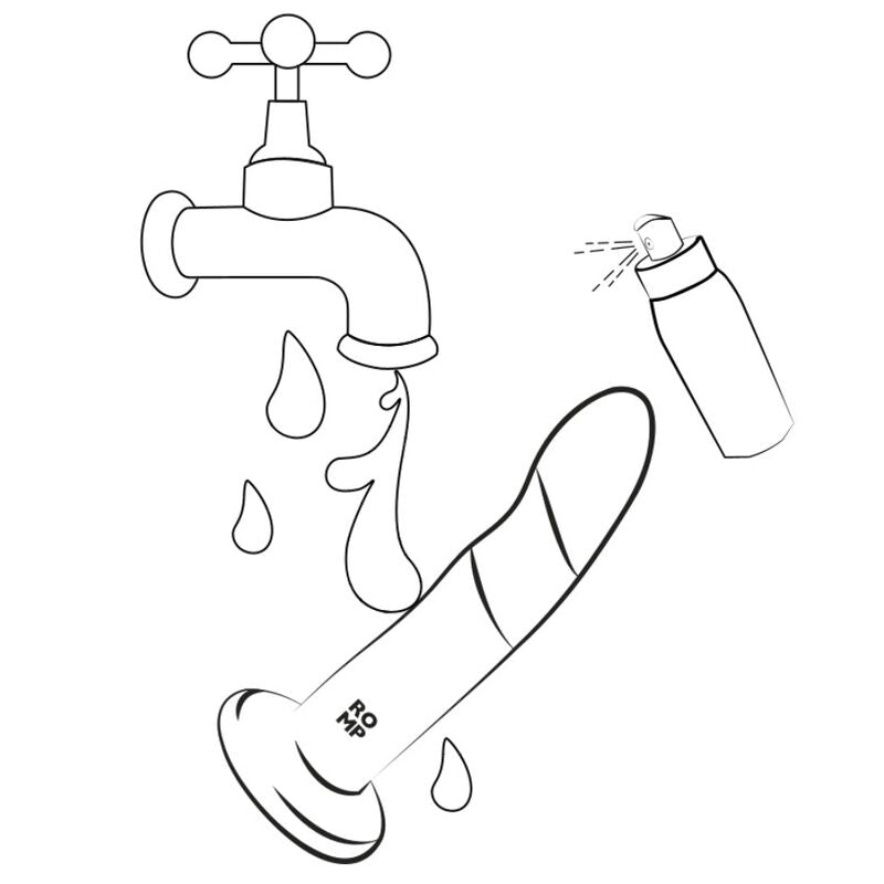 ROMP - DIZI SILICONE DILDO WITH SUCTION CUP TRICOLOR 18 CM - My naughty haven #