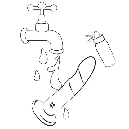 ROMP - DIZI SILICONE DILDO WITH SUCTION CUP TRICOLOR 18 CM - My naughty haven #