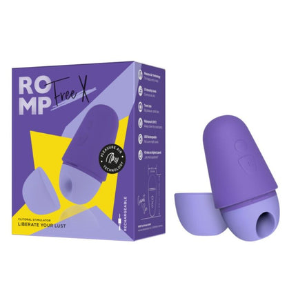 ROMP - FREE X CLITORAL STIMULATOR WITH LID 10 LEVELS RECHARGEABLE PURPLE - My naughty haven #