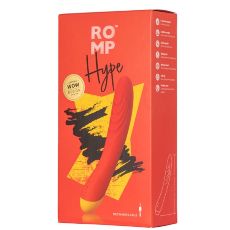 ROMP - HYPE MULTIFUNCTION G-SPOT VIBRATOR RED - My naughty haven #