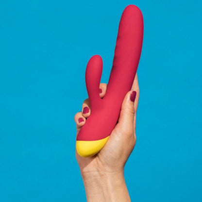 ROMP - JAZZ RECHARGEABLE RABBIT VIBRATOR RED - My naughty haven #