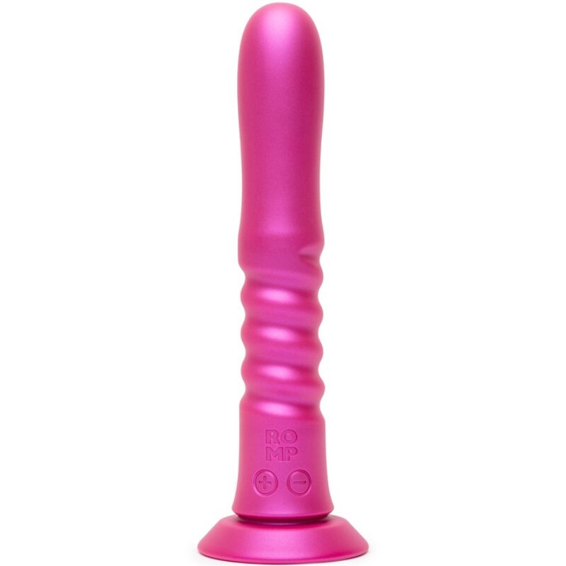 ROMP - JIGGLE UP AND DOWN VIBRATOR WITH PINK SUCTION CUP - My naughty haven #