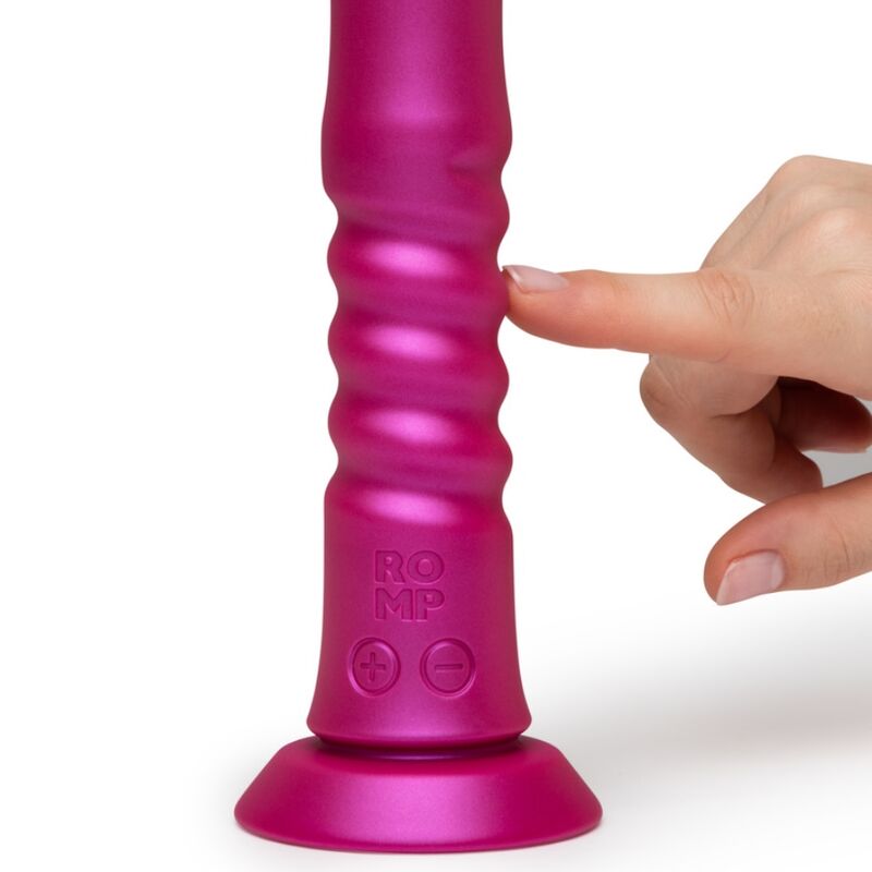 ROMP - JIGGLE UP AND DOWN VIBRATOR WITH PINK SUCTION CUP - My naughty haven #