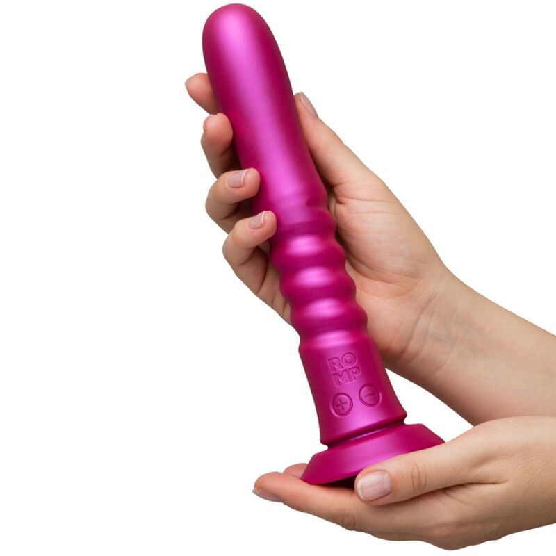 ROMP - JIGGLE UP AND DOWN VIBRATOR WITH PINK SUCTION CUP - My naughty haven #