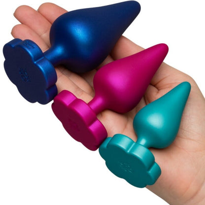 ROMP - LUSTER ANAL TRAINING KIT S/M/L WITH FLOWER-SHAPED BASE - My naughty haven #