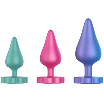 ROMP - LUSTER ANAL TRAINING KIT S/M/L WITH FLOWER-SHAPED BASE - My naughty haven #