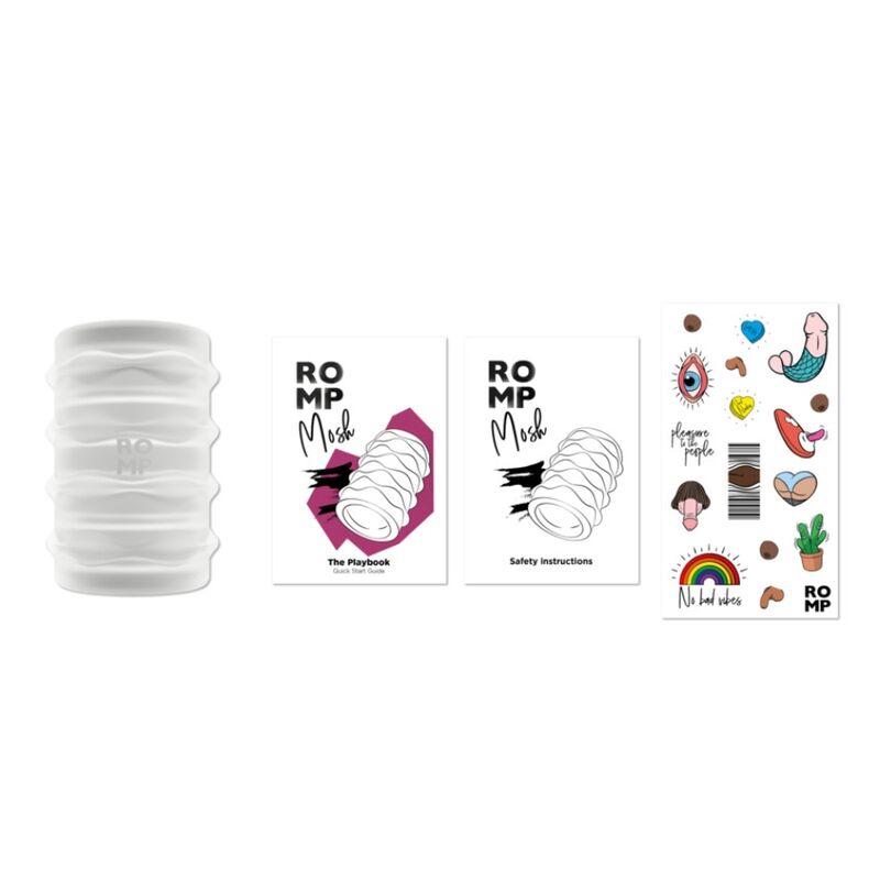 ROMP - MOSH TRANSPARENT MALE MASTURBATOR WITH 6 CM REVERSBLE SHEATH - My naughty haven #