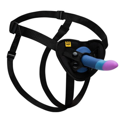 ROMP - PICCOLO HARNESS + SILICONE DILDO WITH TRICOLOR SUCTION CUP 14 CM - My naughty haven #