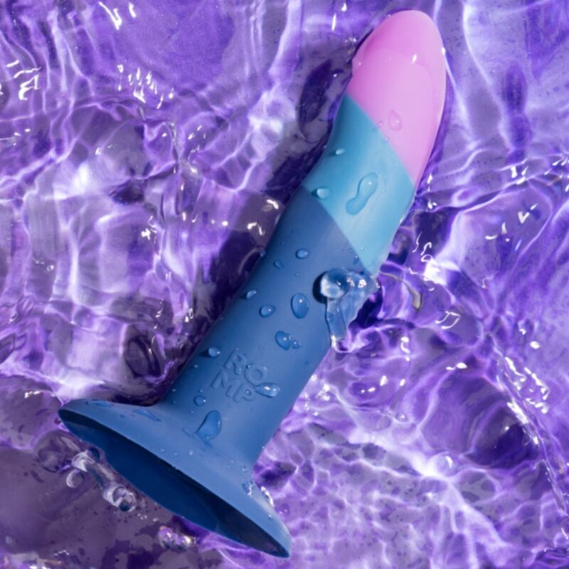 ROMP - PICCOLO SILICONE DILDO WITH TRICOLOR SUCTION CUP 14 CM - My naughty haven #