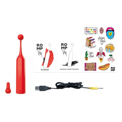 ROMP - POP HIGH FREQUENCY CLITORAL STIMULATOR RED - My naughty haven #