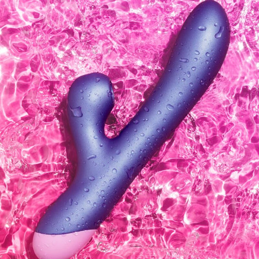 ROMP - PULSE RABBIT DUAL G-SPOT VIBRATOR ELECTRIC BLUE - My naughty haven #