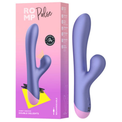 ROMP - PULSE RABBIT DUAL G-SPOT VIBRATOR ELECTRIC BLUE - My naughty haven #