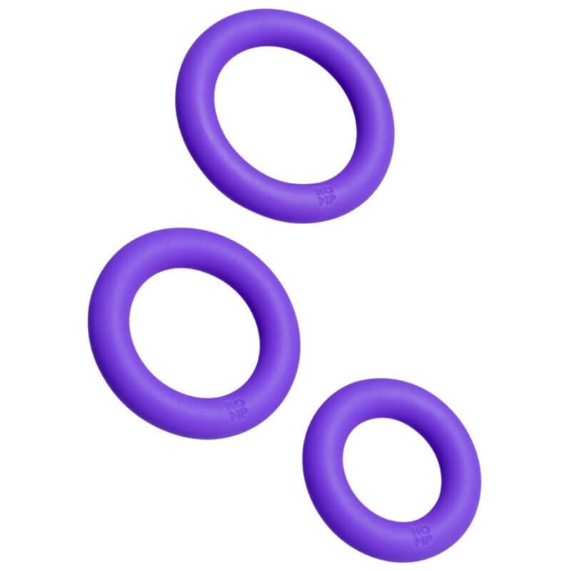 ROMP - REMIX TRIO SET OF 3 PURPLE SILICONE PENIS RINGS - My naughty haven #