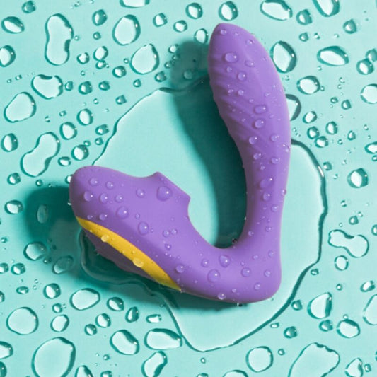 ROMP - REVERB G-SPOT STIMULATOR AND CLITORAL SUCTION DEVICE PURPLE - My naughty haven #