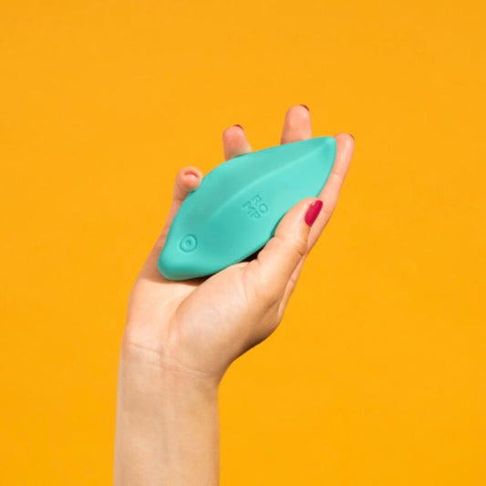 ROMP - WAVE VIBRATOR CLITORAL STIMULATOR ERGONOMIC SHAPE AQUA GREEN - My naughty haven #