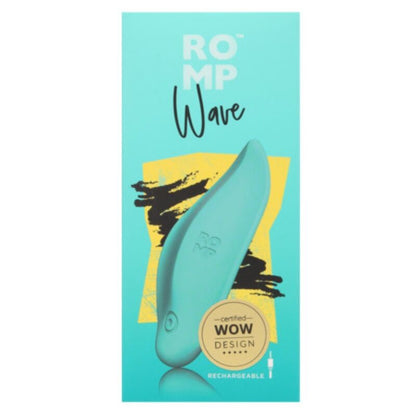 ROMP - WAVE VIBRATOR CLITORAL STIMULATOR ERGONOMIC SHAPE AQUA GREEN - My naughty haven #