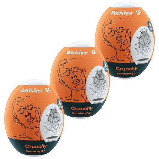 SATISFYER - 3 MASTURBATOR EGGS CRUNCHY - My naughty haven #