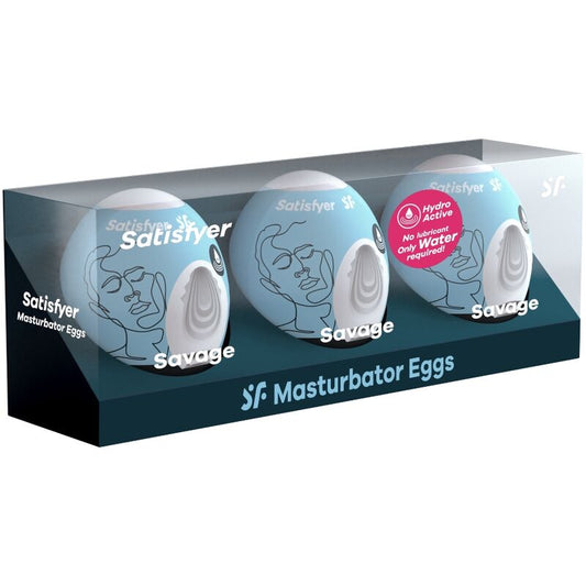 SATISFYER - 3 MASTURBATOR EGGS SAVAGE - My naughty haven #