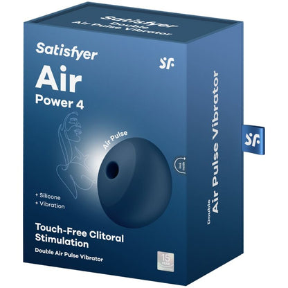 SATISFYER - AIR POWER 4 STIMULATOR & VIBRATOR 12 VIBRATIONS BLUE - My naughty haven #