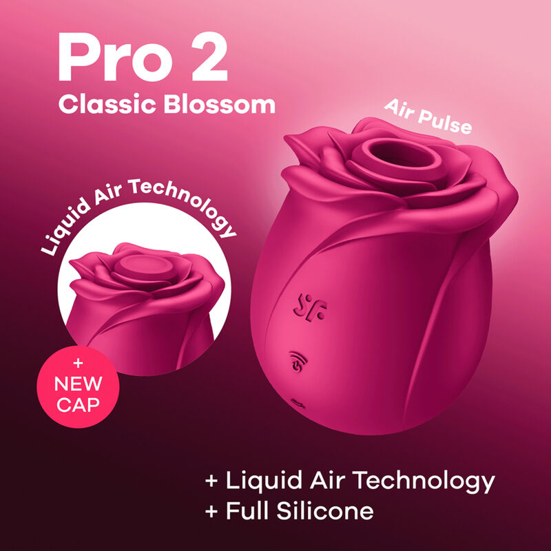 SATISFYER - AIR PULSE PRO 2 CLASSIC BLOSSOM VIBRATOR - My naughty haven #