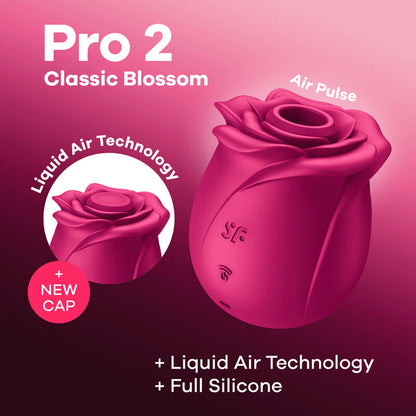 SATISFYER - AIR PULSE PRO 2 CLASSIC BLOSSOM VIBRATOR - My naughty haven #