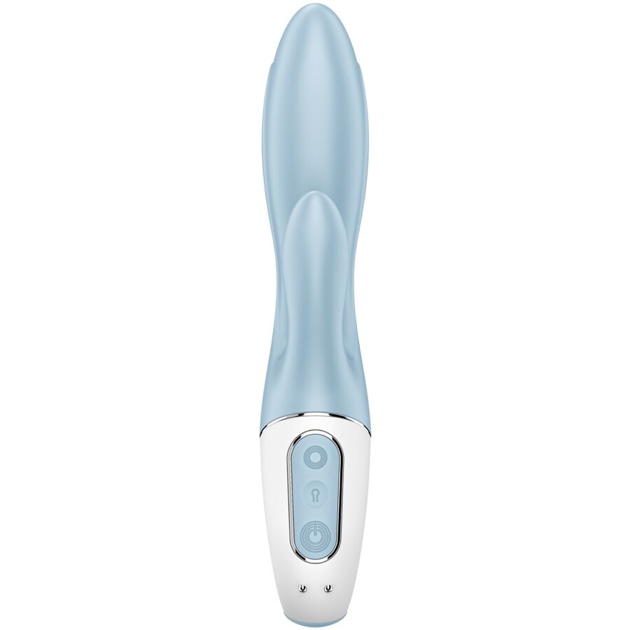 SATISFYER - AIR PUMP BUNNY 1 INFLATABLE RABBIT VIBRATOR BLUE - My naughty haven #