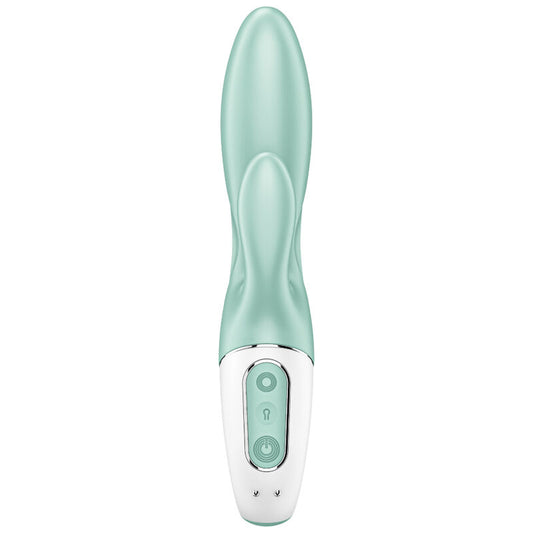 SATISFYER - AIR PUMP BUNNY 5+ INFLATABLE RABBIT VIBRATOR APP GREEN - My naughty haven #