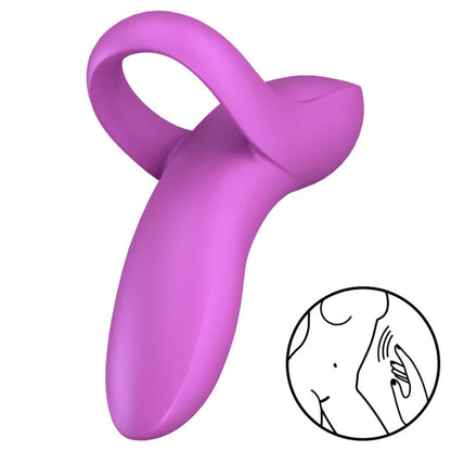 SATISFYER - BOLD LOVER FINGER VIBRATOR WHITE - My naughty haven #