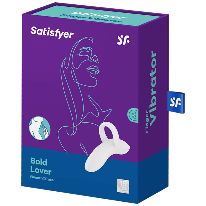 SATISFYER - BOLD LOVER FINGER VIBRATOR WHITE - My naughty haven #