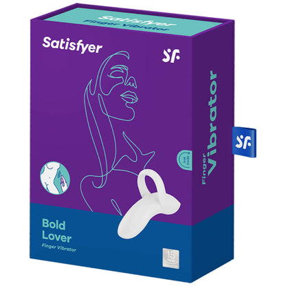 SATISFYER - BOLD LOVER FINGER VIBRATOR WHITE - My naughty haven #