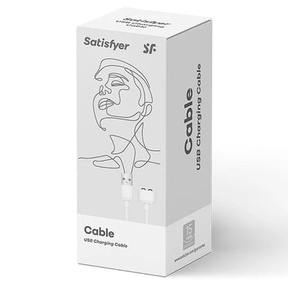 SATISFYER - CHARGUER CABLE WHITE - My naughty haven #