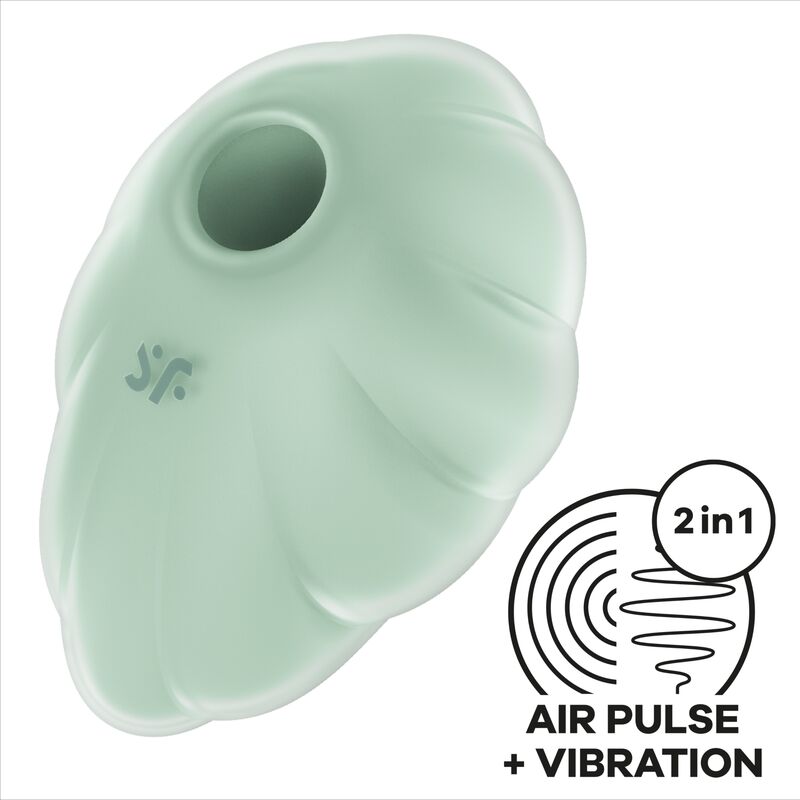 SATISFYER - CLOUD DANCER GREEN AIR PULSE VIBRATOR - My naughty haven #