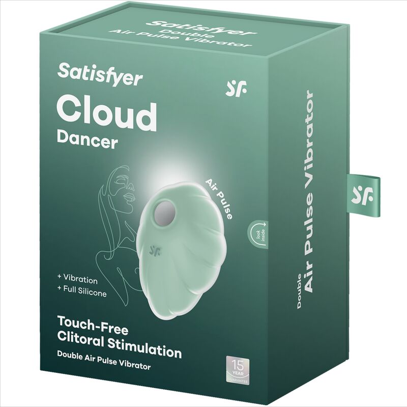 SATISFYER - CLOUD DANCER GREEN AIR PULSE VIBRATOR - My naughty haven #