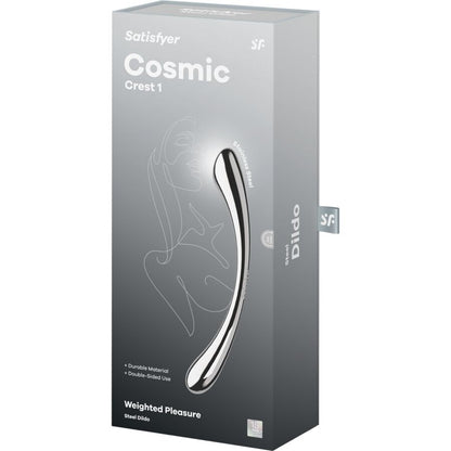 SATISFYER - COSMIC CREST 1 STAINLESS STEEL DOUBLE-ENDED DILDO - My naughty haven #