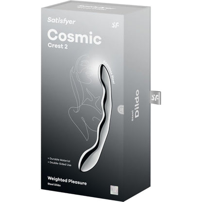SATISFYER - COSMIC CREST 2 STAINLESS STEEL DOUBLE-ENDED DILDO - My naughty haven #