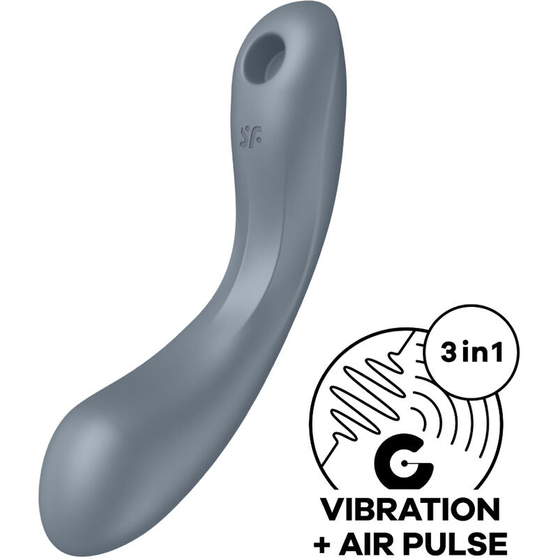 SATISFYER - CURVE TRINITY 1 AIR PULSE VIBRATION RED - My naughty haven #