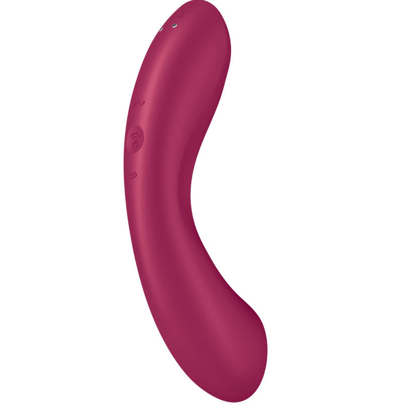 SATISFYER - CURVE TRINITY 1 AIR PULSE VIBRATION RED - My naughty haven #