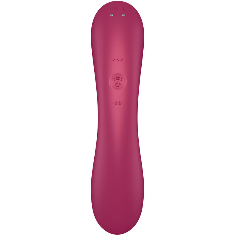 SATISFYER - CURVE TRINITY 1 AIR PULSE VIBRATION RED - My naughty haven #