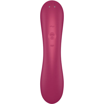 SATISFYER - CURVE TRINITY 1 AIR PULSE VIBRATION RED - My naughty haven #