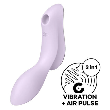 SATISFYER - CURVY TRINITY 2 AIR PULSE VIBRATOR BLACK - My naughty haven #