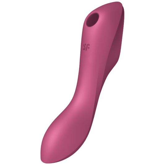 SATISFYER - CURVY TRINITY 3 AIR PULSE VIBRATOR RED - My naughty haven #