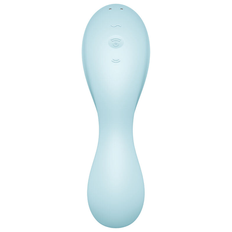 SATISFYER - CURVY TRINITY 5 AIR PULSE STIMULATOR & VIBRATOR APP WHITE - My naughty haven #