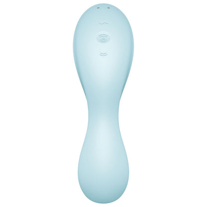 SATISFYER - CURVY TRINITY 5 AIR PULSE STIMULATOR & VIBRATOR APP WHITE - My naughty haven #