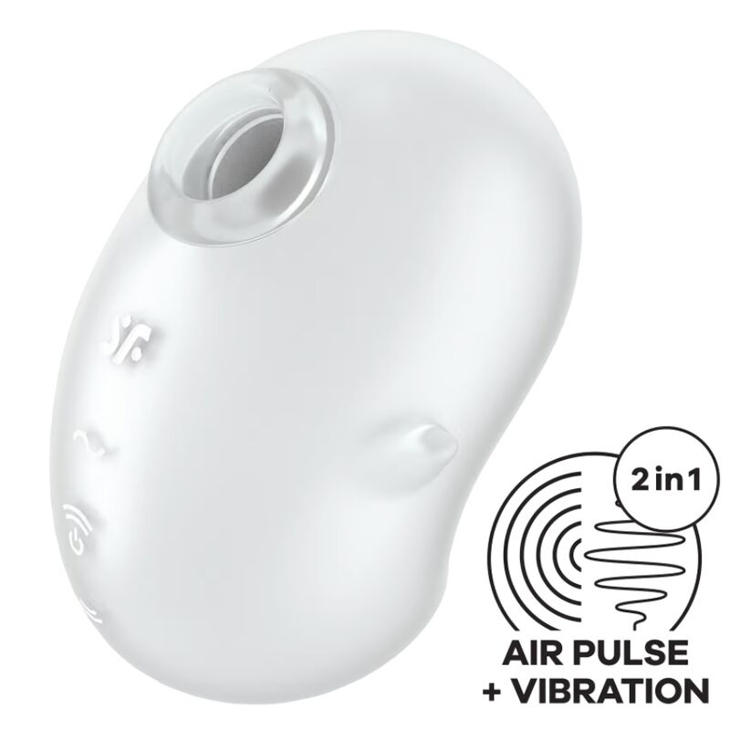 SATISFYER - CUTIE GHOST LAY-ON VIBRATOR WHITE - My naughty haven #
